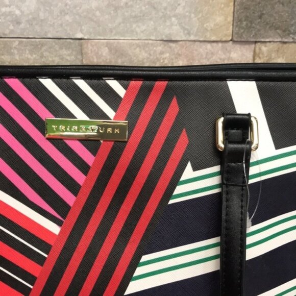 Trina Turk Geo Striped PVC Tote - Picture 6 of 16